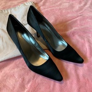 Calvin Klein Formal Black Sateen Heels